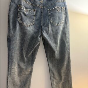 INC International Concepts Studded Straight Leg Jeans Size 10